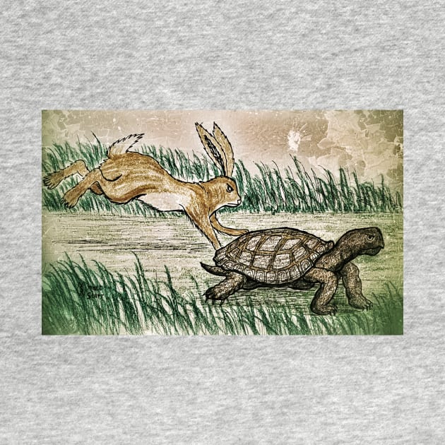 The tortoise and the hare race by Matt Starr Fine Art